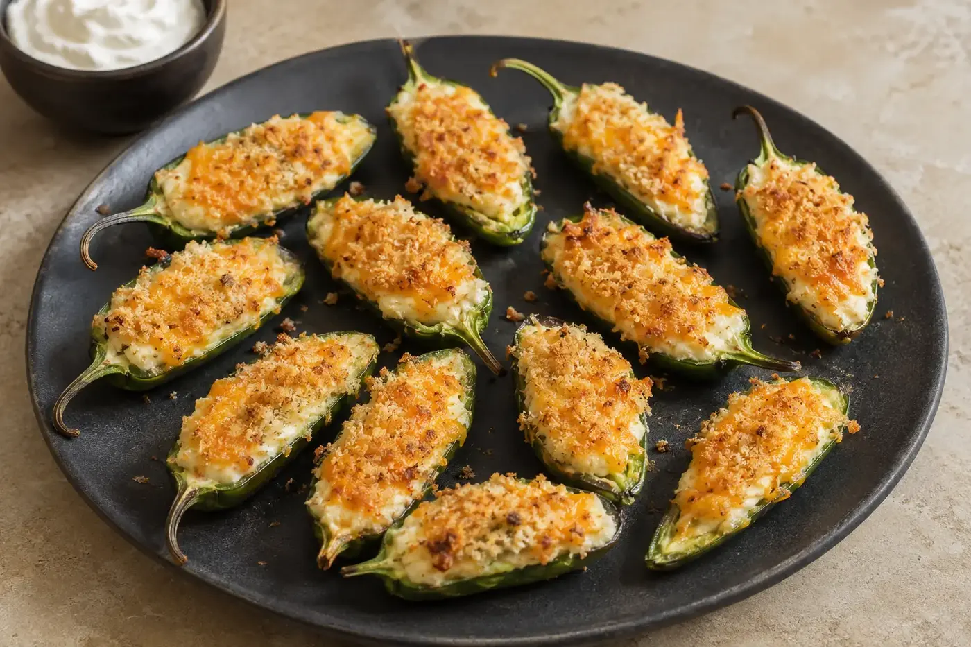 Jalapeño-poppers uit de airfryer gevuld met romige kaas en goudbruine panko